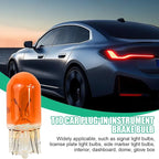 25PCS T10 12V 5W Car Turn Signal Light Bulbs, Clear Flat Foot Vehicle Side Marker Lamp Bulbs, Auto Interior Amber Headlight Bulbs Accessories, Universal for SUV, Sedan, Truck (Orange)