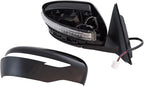 Passenger Side Mirror Assembly Electric Adjustment Non-Heated No Memory Black Compatible with 2014-2017 Nissan Rogue with Turn Signal NI1321254