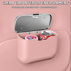 Car Trash Can, Waterproof Multi‑Functional Auto Trash Bin for Door/Console/Seat Back, Universal Vehicle Garbage Can for Car/Truck/SUV Drivers (Pink)