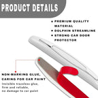 4PCS Car Door Edge Guards, Anti-Scratch Car Door Protector Trim Strip with Self Adhesive, Universal Door Guards for Cars Trucks SUVs, Exterior Car Accessories (White)