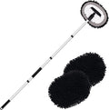 62" Car Wash Brush Kit Mitt Mop Sponge with Long Handle Chenille Microfiber Car Cleaning Brush Kit Supplies Car Washing Mop Kit Car Care Kit of Scratch-Free Replacement Head for Car RV Truck