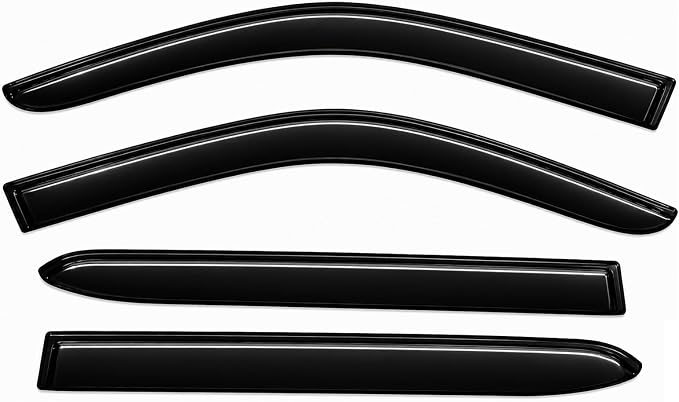 2023-2026 Tape-On Rain Guards for Toyota Sequoia Side Window Visor Deflectors Extra Thick Tinted Vent Shade Protectors 2024 2025