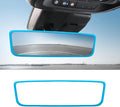 Car Rear View Mirror Protector Frame, Silicone Auto Rearview Edge Protection Cover Compatible with Model 3 Model Y, Interior Rear View Trim Frame Decoration, Car Accessories (Sky Blue-1PCS)