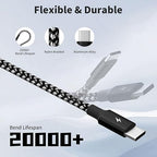 USB C Splitter Multi Charging Cable, Dual Type C Charger Cord,4 in 1 Multiple Nylon Braided Cable with 4 Type-C Connectors Compatible with iPhone 15 Pro Max/Galaxy/Tablets/Google-1Pack 5FT.