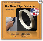 4doors Customized Car Door Edge Protector Made with 3M Paint Protection Film, Clear(Transparent), Anti Scratch, Universal Fit for Most Cars (Clear 0.5inx36in /4strips)