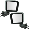 2 Piece Driver and Passenger Side Mirror Assembly Set Manual Adjustment Non-Heated No Memory Textured Compatible with 2007-2017 Jeep Wrangler 2018 Wrangler JK CH1320271 CH1321271