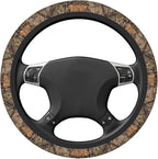 Hunting Camo Elastic Steering Wheel Cover Non-Slip Breathable Steering Wheel Protector Fit Auto, Suvs, Truck