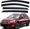 Extra Durable Outside-Mount Auto Vent Window Visor, Fits 2013-2015 Subaru XV CrossTrek, 2016-2017 CrossTrek, 2012-2016 Impreza Hatchback, Original Wind Deflector Rain Guard, Smoke, 4-Pcs