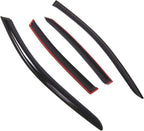 WD2-770B Dark Smoke 4 Pcs Set Window Visor (Outside Mount) Deflector Rain Guard Compatible with 2017-2018 Nissan Altima Sedan