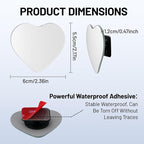 Blind Spot Mirror, 2Pcs Adjustable Car Auxiliary Wide Angle Convex Mirror, Universal Stick on Side Mirror for Cars SUVs Trucks, Enhance Driving Safety (Heart Shaped)