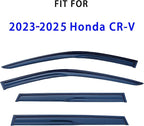 4PCS Tape-On Window Deflectors Rain Guards for 2023-2025 Honda CRV(CR-V) | Exterior Window Visors for CR-V 23-25,Tool-Free Installation,Noise Reduction,Shatterproof Sun Smoke Guard Vent Visors