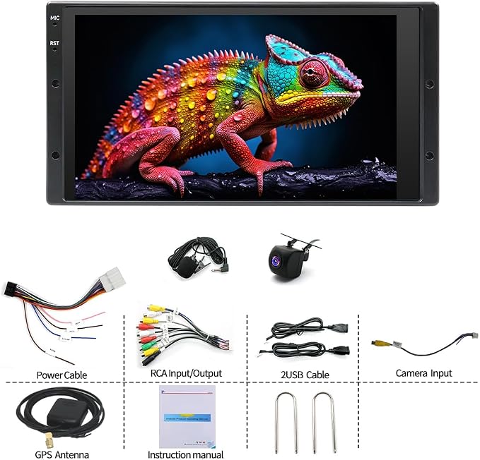 6.83in Car Stereo for Mercury Grand Marquis (1995-2011) Base Trim Angle w/Wifi/GPS Navigation/Bluetooth w/Carplay Android Auto TouchScreen Car Radio Receiver w/Backup Camera, Android 14, 4+64G
