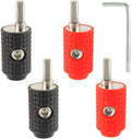 Amp Input Reducer 4 Gauge to 8 Gauge Reducer Car Stereo Power/Ground GA adapters with Red/Black Silicon Covers and Hex Tool for Car Audio Systems (Pack of 4)