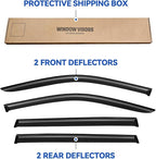 Window Visors Rain Guards for Honda Pilot 2016-2022, Out-Channel Window Vent Wind Deflectors Visors Shades for 16-22 Pilot (Excludes Touring Models)