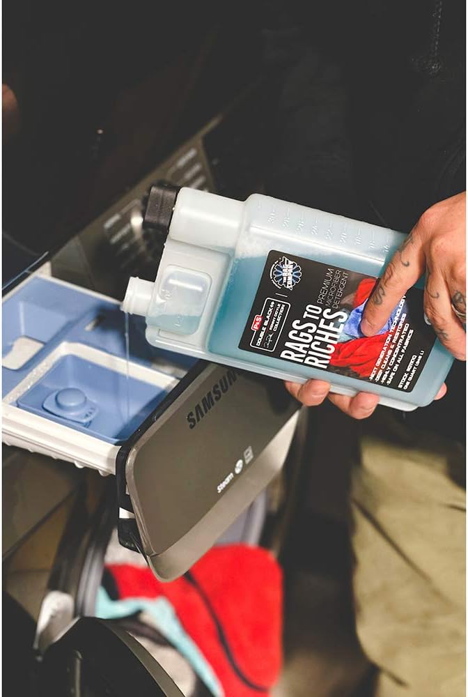 P&S Professional Detail Products - Rags to Riches - Premium Microfiber Detergent, Deep Cleans and Restores, Safe on All Fabrics, Highly Concentrated, Next Generation Cleaning Technology