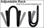 Flexible Over the Seat Hard Hat Rack Holder Back Seat Hanger Headrest Hanger Headrest Hook (Black X 4 Pack)