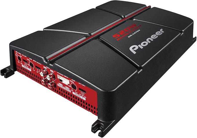 GM-A4704 4-Channel Car Amplifier – 520W Max, Class AB, Bridgeable, Variable High-Pass Filter