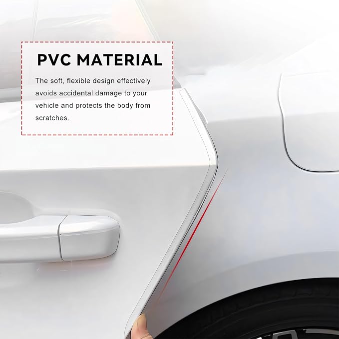 32.8Ft(10M) Car Door Edge Protector, Anti-Collision Auto Door Protective Strip U Shape Edge Trim, Self-Adhesive Automotive Doors Entry Guard Seal Protector for Most Vehicles (Clear)