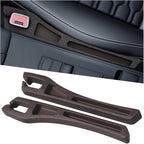 Car Seat Gap Filler, 2PCS Crevice Blocker Stopper Between Vehicle Seat Console, No Drop Automotive Fill Crevice Guard Interior Accessories, Universal for SUV Truck Sedan (Brown)
