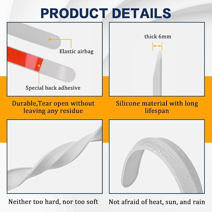 4PCS Silicone Car Door Edge Guard, Car Door Protector, Self Adhesive Crash Scratch Strips Accessories Protector, Auto Accessories Decorative Anti-Collision Strip for Sedans Truck SUV (White)