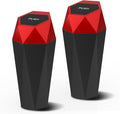 Car Trash Can with Lid, Red Car Garbage Can Cup Holder for Interior, 2 Pack Mini Leakproof Garbage Can, Multipurpose Storage Organizer for Vehicle Home Office