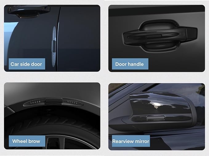 4PCS Car Door Edge Guard Protectors, Silicone Auto Body Protector Trim Guard Universal Anti-Collision Car Protector Strips for Truck SUV Vehicle Sedans, Black