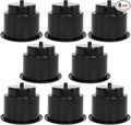 Black Plastic Cup Drink Holder Insert with Drain for Boat Car Marine Rv, 8PCS