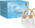 Car Air Freshener Diffuser 2 Pack Hanging Air Freshener Diffuser - Coconut Fragrance Oil Air D iffuser for Car, 45+ Days Long Lasting Fragrance Made in USA (C16)