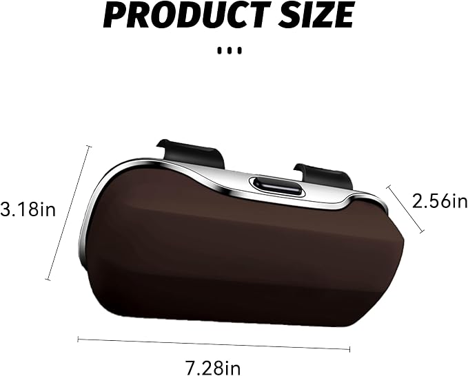 Sunglasses Holder for Car Sun Visor, Protective Automotive Eyeglasses Storage Case Hanger, Car Sunglass Holder Suitable for Truck and Sedan to Place Sunglass (Brown)