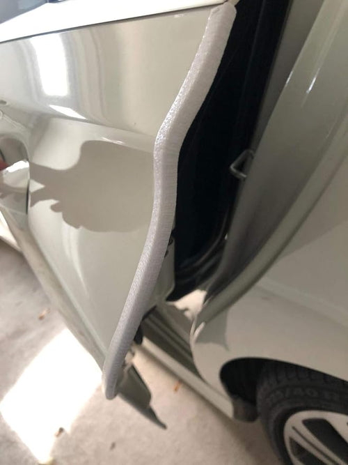 16.4ft(5m) Car Door Edge Guards White – Fits Most Vehicles, No Glue, U-Shaped, Built-in Metal Clips, Scratch and Chip Resistant – Reduces Dings in Parking Lots | Stop parking lot dings, U-shaped rubber, fits sedans trucks SUV, weather-resistan...