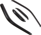 WD2-477B Dark Smoke 4 Pcs Set Window Visor (Outside Mount) Deflector Rain Guard Compatible with 2017-2018 Ford F-250 SuperCab/Extended Cab