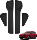 4PCS for Toyota RAV4 2026 Front & Rear Door Side Storage Box TPE Door Handle Organizer Car Accessories Black