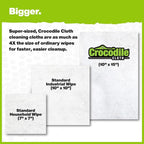 All-Purpose Cleaning Wipes – 80 Count, 15"x10" Extra Large Plant-Based Disposable Cloths – Moist, Absorbent, Safe on Skin, Multi-Surface Use