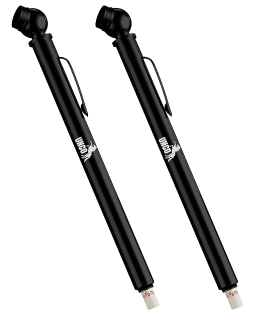 Pencil Tire Pressure Gauge, 2 Pack, 10-75 PSI, Black - Air Gauge for Car Tires