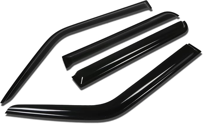 4Pcs Tape-On Window Visor Compatible with 2007 2008 2009 2010 2011 Jeep Patriot 2007-2011, Deflector Rain Guard, Acrylic Black