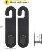 Headrest Hook (2-Pack) - Car Accessories | For Hanging Bags And Purses, Simple Seat Back Hangers, Car Essentials, Road Trip Essentials For Adults