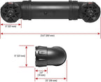 UTV4B ATV UTV Weatherproof Sound System - 4 Inch Speakers, 1 Inch Tweeters, Built-in Amplifier, Built-in Bluetooth, Easy Installation for 12 Volt Vehicles