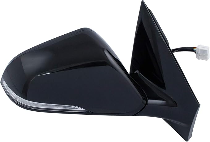 Driver & Passenger Side Power Heated Mirror Set Paint to Match Gloss Black with Turn Signal Blind Spot Compatible with 2015-2017 Hyundai Sonata HY1320228 HY1321228