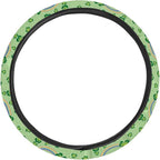 Universal Steering Wheel Cover Sweat Absorption Car Steering Wheel Cover Polyester Cover with Anti-Slip Lining for Van Truck Car SUV, St.Patrick's Day Shamrock Rainbow Pattern