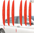Car Door Edge Guards - Anti-Scratch Black Rubber Bumper Protectors - 6-Pack for All Vehicles(Sedan, Truck, SUV) - Easy to Install with Strong Adhesive (Red)