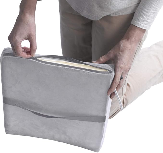 Comfort Touch Heated Lumbar Support Cushion, Gray