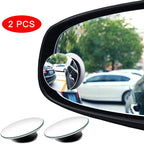 Yusheng 2PCS Mini Blind Spot Mirror, 1.57" Round HD Glass Convex Rear View Mirror, Strong Adhesive for Car (40mm, Frameless)