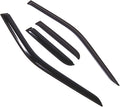 WD2-793 Dark Smoke 4 Pcs Set Window Visor (Outside Mount) Deflector Rain Guard Compatible with 2015-2016 Ford F-150 SuperCab/Extended Cab