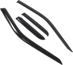 WD2-793B Dark Smoke 4 Pcs Set Window Visor (Outside Mount) Deflector Rain Guard Compatible with 2017-2018 Ford F-150 SuperCab/Extended Cab