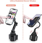 Universal Cup Phone Holder for Car, [Upgraded Version] Adjustable Long Neck Car Cup Holder Phone Mount Cradle Friendly Compatible with iPhone Samsung Google and All Smartphones, Pink