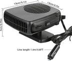 Portable 12V 150W Car Cooler Heater Fan, Plug-in Cigarette Lighter 2-in-1 Cooling & Heating Auto Fan, Summer Rapid Vehicle Interior Cool Down, Winter Windshield Defroster Defogger