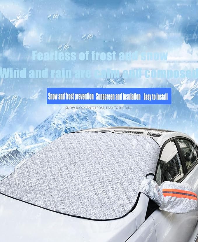 Car Sunshade, Snow Blocking, Antifreeze, Sun Protection, and Rainproof are Easy to Install to Resist Frost, Snow, Wind, and rain (Small Size)