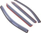 Car Window Rain Guard | Outside Mount Visors Auto Side Window Deflectors | Windows Visor Rain Shields Compatible with 2006-2008 Lincoln Mark LT | 4 Pcs Set, LGWV2-166-2, Light Tinted