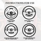 Bling Soft Leather Steering Wheel Cover, Steering Wheel Protector, 15 Inch Rhinestones Car Elastic Protector with Crystal Diamond for Women Girls, Car Accessory for Vehicles (Wine Red)