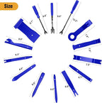 330Pcs Trim Removal Tool, Auto Push Pin Bumper Retainer Clip Set Fastener Terminal Remover Tool Adhesive Cable Clips Pry Kit Car Panel Radio Removal Auto Clip Pliers, Blue